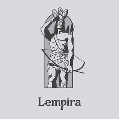 VECTORS. Editable banner perfect for Lempira Day in Honduras (July 20), an annual festival named after an indigenous leader, a national hero.