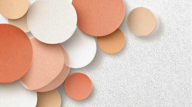 Beige Orange Circles Abstract Background Texture