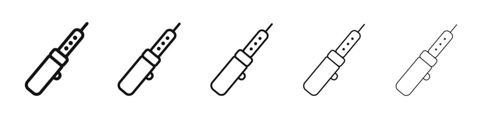 Soldering iron icon vector outline set illustration sign