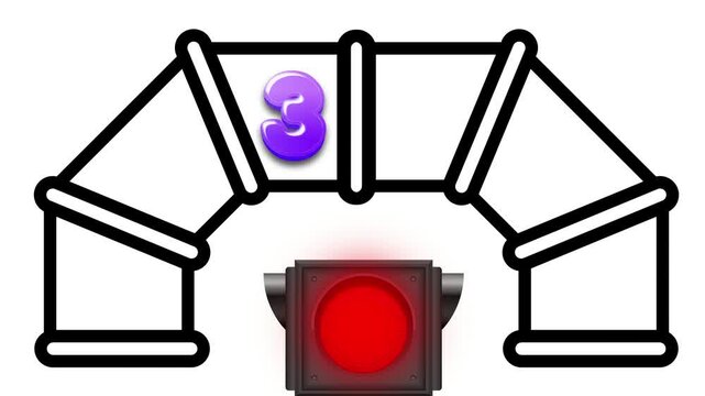 Traffic Light Countdown: Red to Green, Go Signal with Numbers