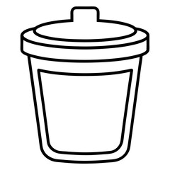 Sterile Sample Bottle Line Art Vector