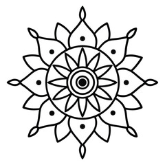 Intricate burnt orange mandala design for art and decor