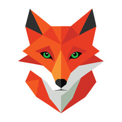 Cute orange fox cartoon sitting illustration