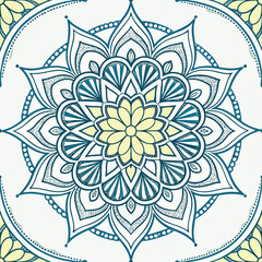 Highly detailed intricate mandala design in full color