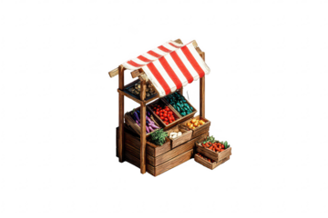 Wooden Vegetable Stall Design