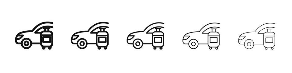 Transfer icon vector outline set illustration sign