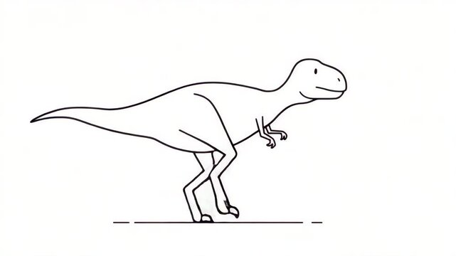 tyranosaurus t-rex animal running animation