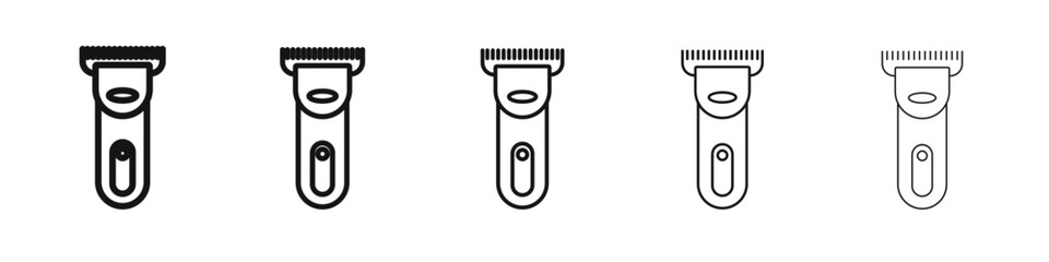 Trimmer icon vector outline set illustration sign