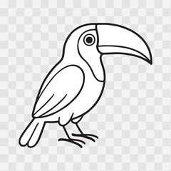 Obraz premium vector illustration of a cartoon parrot vector illustration design on transparent s background 