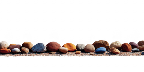 Colorful Rocks on Sand