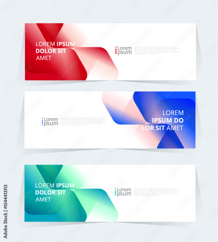 Poster geometric banner design with vector presentation template.