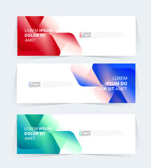 Geometric banner design with Vector presentation template.