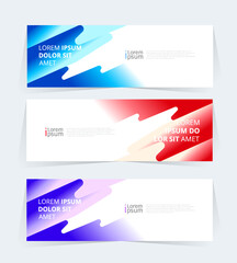 Geometric banner design with Vector presentation template.