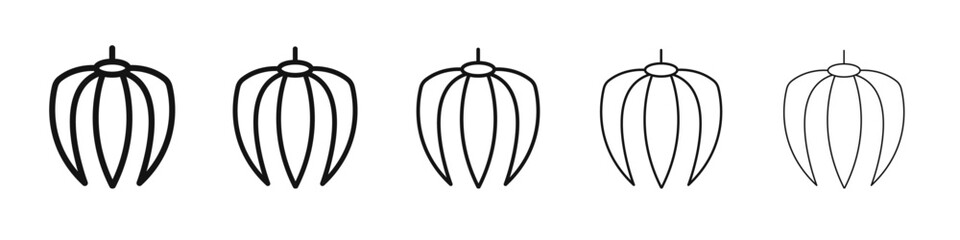 Ylang ylang icon vector outline set illustration sign