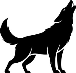Howling Wolf Silhouette