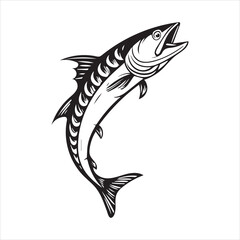 barracuda fish silhouette vector