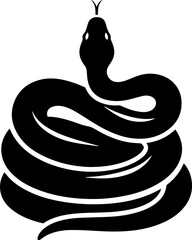 Coiled Snake Silhouette