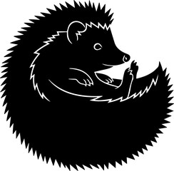 Curled Hedgehog Silhouette
