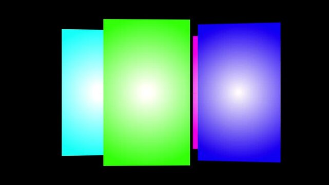 Abstract 3d render  carousel video template animation on black background, 3d carousel rotating colorful display concept.