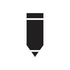 Minimalist pencil for design icon. Clean black pencil icon, ideal for UI/UX and education content.