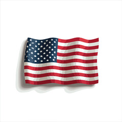 Obraz premium Vector illustration of american flag isolated in White Background, american flag vector