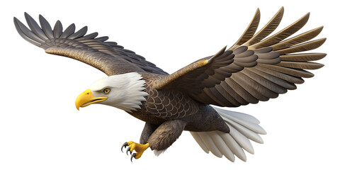Obraz premium American bald eagle on transparent background