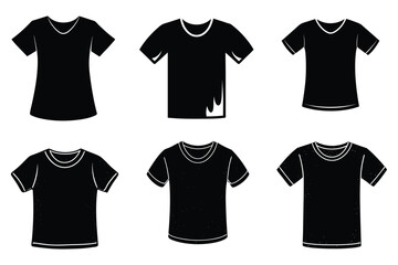 Versatile Black T-Shirt Templates Designs for Customization