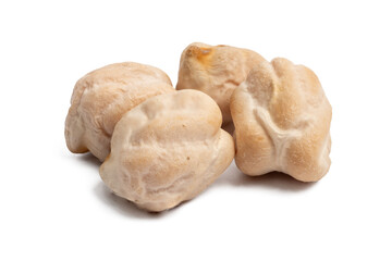 The High-resolution photo of chickpeas, taken with a focus stacking technique.