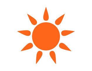 シンプルな太陽のアイコンイラスト素材