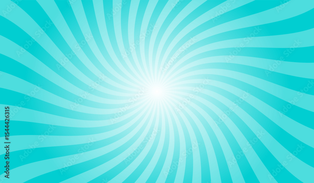 Poster abstract sizzling sunrise yellow background with rays retro starburst. radial spiral stripes backdro