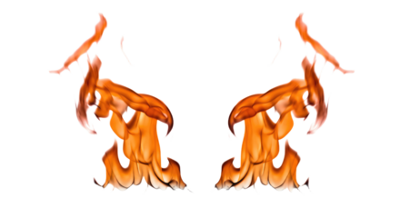 Fiery Wings Abstract Flame Design.