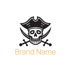 This grunge vector skull and crossbones icon is a scary symbol of death and danger, perfect for Halloween or pirate designs
