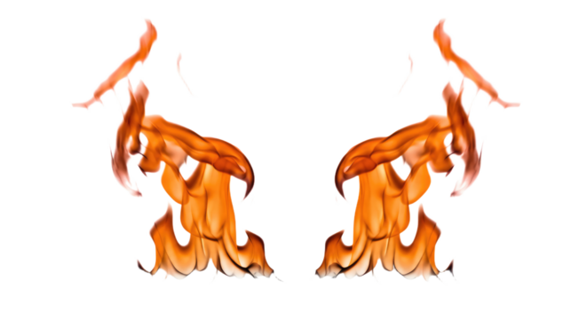 Fiery Wings Abstract Flame Design.