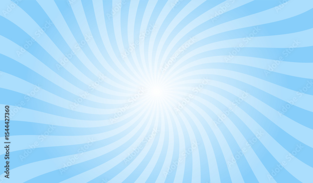Poster abstract sizzling sunrise yellow background with rays retro starburst. radial spiral stripes backdro