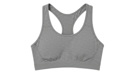 Gray Seamless Sports Bra Top View.