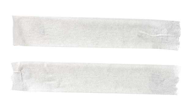 The White marking tape paper in Equals sign shape isolate on white