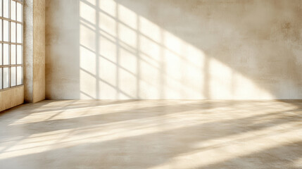 Bright studio space with soft shadows and clean floor, creating calm atmosphere