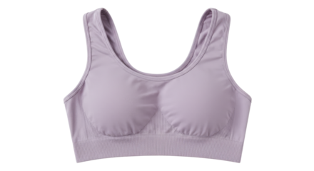 Lavender Sports Bra Isolated on White.