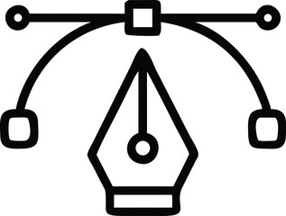 Pen Tool Vector Graphic Design Software Icon Set