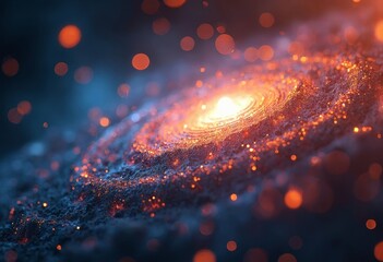The brilliant radiance of the sparkling galaxy