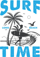 Surfing long beach time