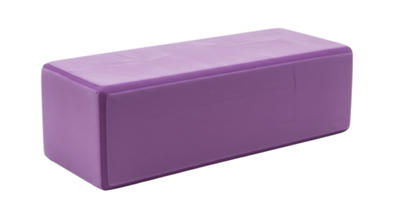 Purple Rectangular Yoga Block for Exercise.