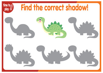 find the correct shadow shape. Kids educational puzzle. Funny little wild mammal cartoon character. Find the correct silhouette. Kids logic educational task. Vector