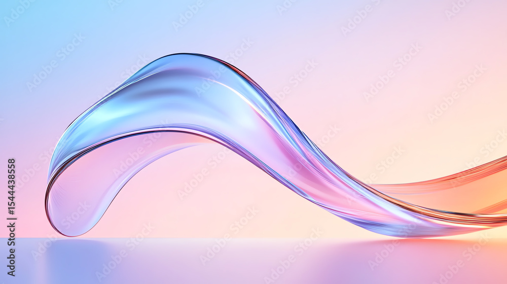 Poster An abstract wave design showcasing smooth curves and vibrant colors, perfect for use in modern graphics and creative projects.