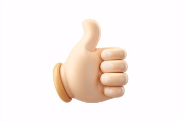 3D rendering of the OK hand gesture, designed for clear and simple expression