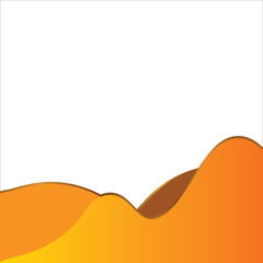 Warm Orange & Brown Abstract Hills Vector for Web Covers, Banners, Social Media & Brochures.