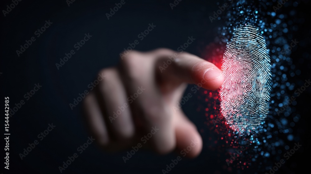 Leinwandbilder digital fingerprint technology used for secure access in modern identification systems