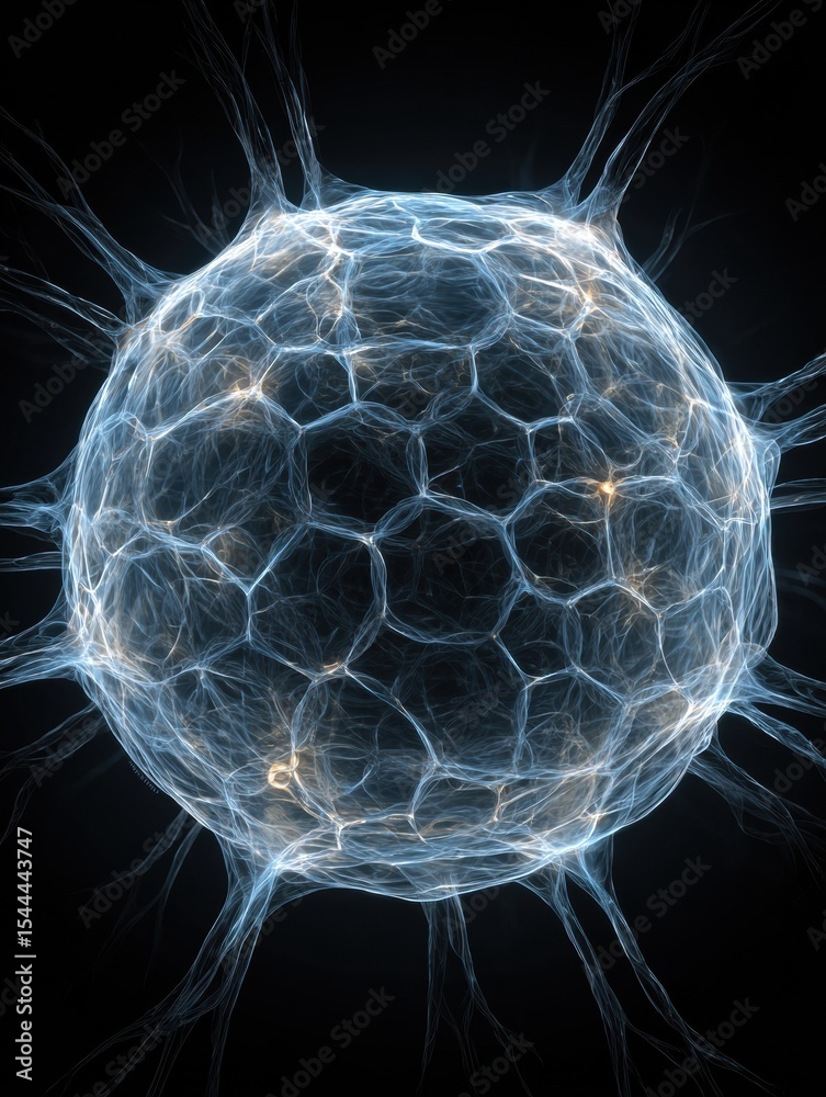 Aufkleber Transformation of a Ball of String Into a Visually Striking Nervous System Representation