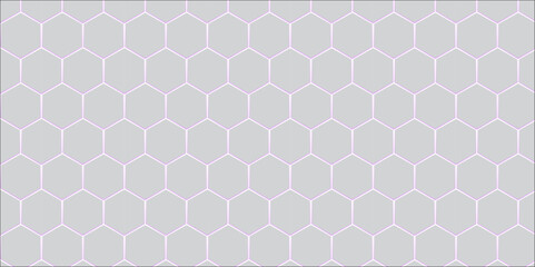 Seamless pink geometric pattern with striped hexagonal design and modern vector texture