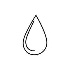 Minimalist Raindrop Line Art Silhouette